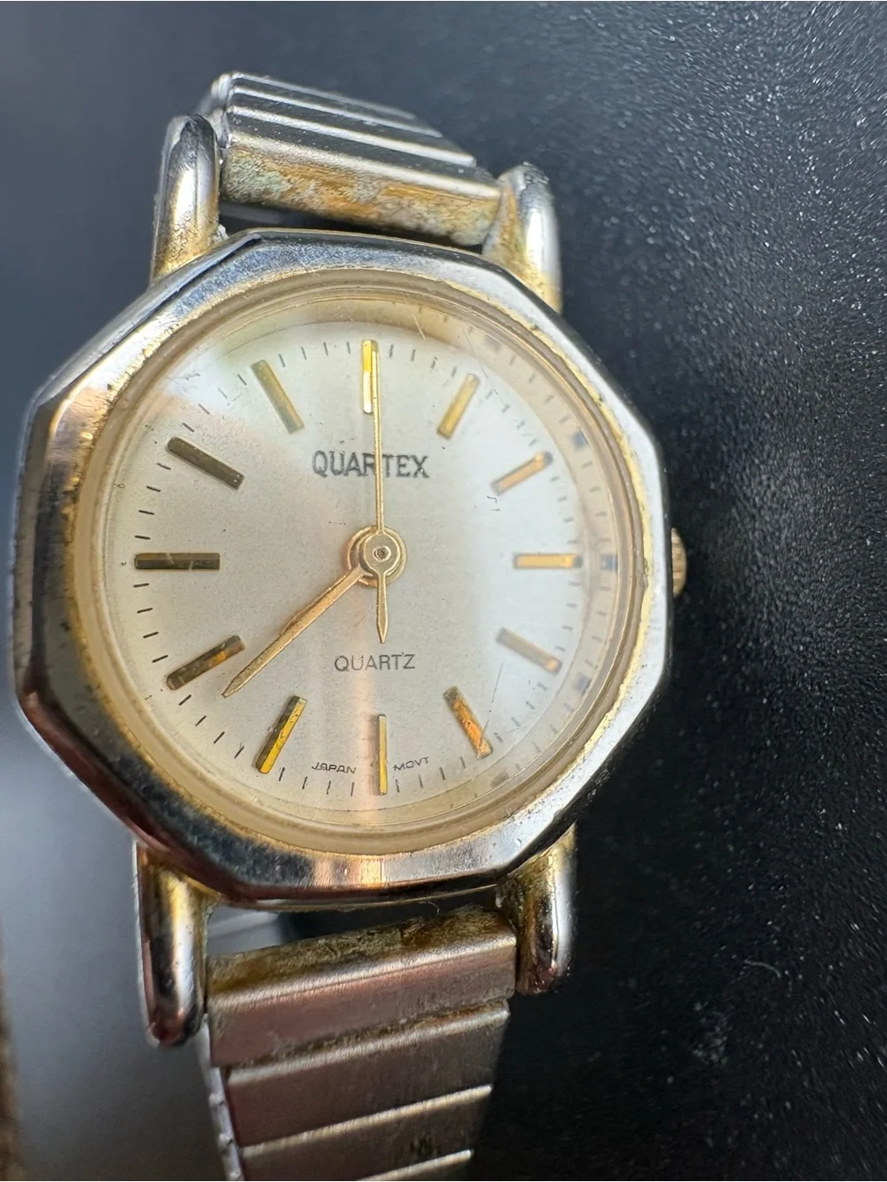Quartex women’s Silver and Gold-Tone Quartz Watch
